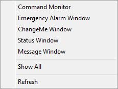 View Menu Command Monitor Shows / hides the Command Monitor window. The check to the left of this menu option indicates if the window is currently visible. (See Figure 1.