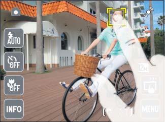 The camera will automatically track the specified subject as it moves to continuously keep it in focus.