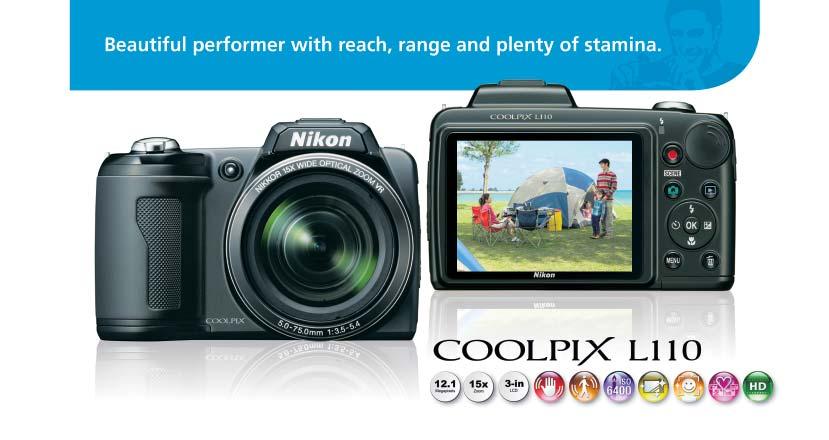 FEATURED PRODUCT - COOLPIX L110 FEATURED PRODUCT - COOLPIX L110 automatically selects the optimum scene mode, mean that this camera reliably captures beautiful images.