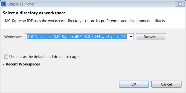 4.1 Import projects to the MCUXpresso This chapter explains how to use the MCUXpresso to create workspace and work with delivered projects.