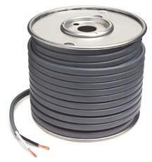 05 WIRE AND CABLE PVC JACKETED BRAKE CABLE PVC jacketed wire resists grease, oil, gasoline and acids Used for automotive, truck and marine applications Maximum temperature rating -40 C (-40 F) to 80