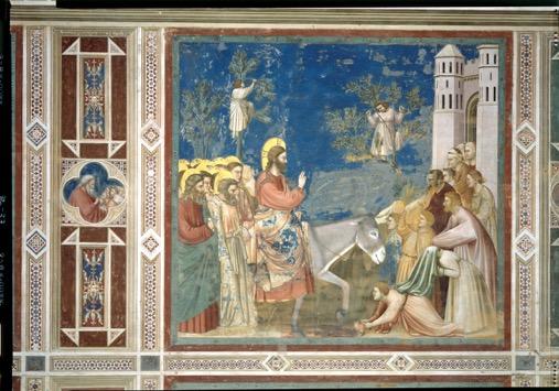Fresco COMPARE + CONTRAST DUCCIO DI BUONINSEGNA, Entry into Jerusalem,