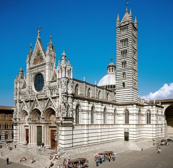 Siena Cathedral (looking northeast), Siena, Italy, begun ca. 1226; nave vaults, ca.