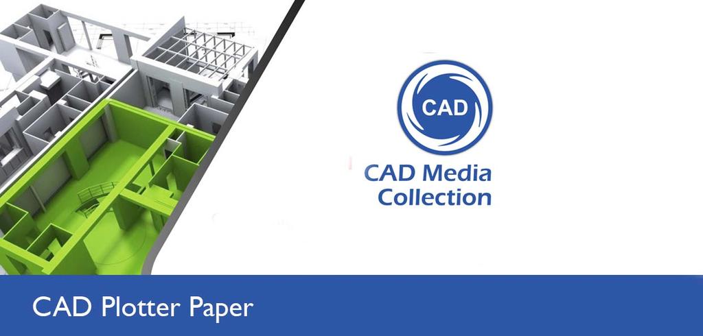 CAD Paper 80gsm (4 Roll Pack) A 80gsm uncoated white paper suitable for both monochrome and colour draft plots.