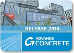 Welcome to Advance Concrete 2014 Advance Concrete 2014 has a full set of great new features and customer enhancements in several areas: AutoCAD 2014 compliancy Tool palette customization options