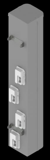 0 compliant Remote Electrical Tilt (RET) system with independent tilt control of each freq band set Reduces tower loading Frees up space for tower mounted Remote Radio Heads All Band design