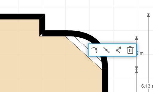 2) Click a bit further on a wall segment, and press this icon