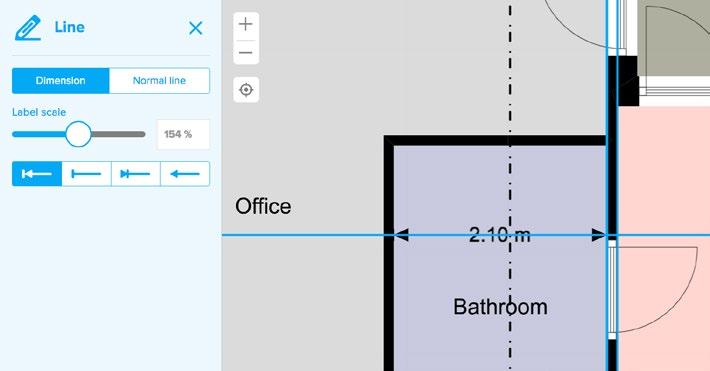 Dimensions of rooms that don t appear as auto-dimensions, can be drawn as a custom dimension line.