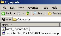 1.1) sau se poate extinde cjbnportal -80 pe un alt port prin optiunea Extend web app 2) Copiem folder-ul Laponte pe o partiţie unde avem acces, în exemplul meu