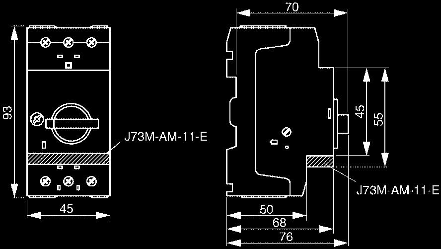 Dimensions J7M -AM system