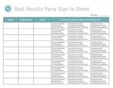 Nerium Real Results Party Toolkit 4 6. Get your materials ready.