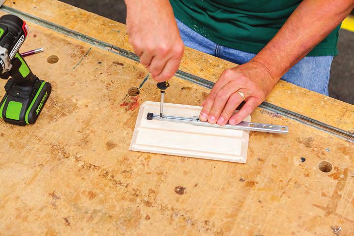 Do not glue the solid wood top panel; it should float freely in its grooves to allow for cross-grain wood movement.