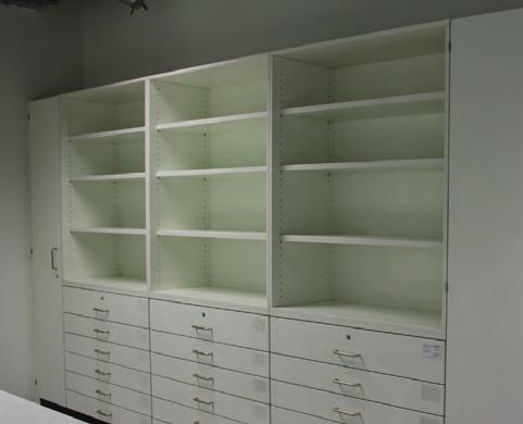 thick melamine resin covered chipboard, completely assembled.  Shelf Regal Cabinet 8.. 8. H BB.