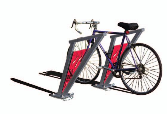 BICYCLE STAND Stand alone or in perfect harmony with the Venice bicycle shelter. This design of the decorative panel contributes to its modern look. x 30 mm steel tube.