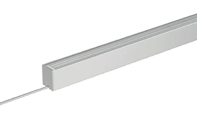 81" x 1") IK10 Encapsulated linear LED luminaire with linear lenses IP67 protected against water, salt water and UV radiation
