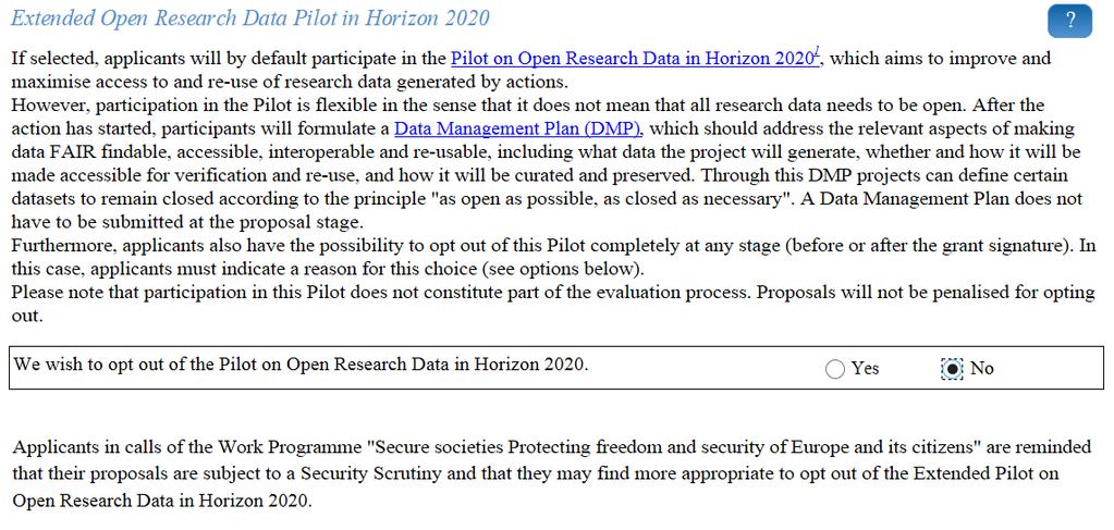 WP Features 2018-2020: Open Access to Data?