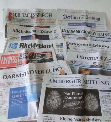 10 newspapers from various publishers in Germany MIX 4 Offset