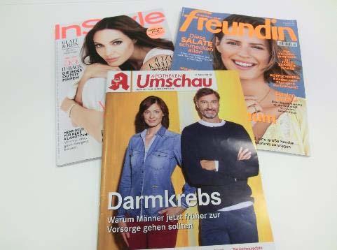 magazines on LWC paper with dispersion varnished covers MIX 10: