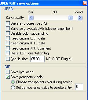 Set quality to 90 Uncheck all of these checkboxes Figure 10, IrfanView Quality Setting Dialog IrfanView scales quality as 0 to 100 with 100 being the highest quality.