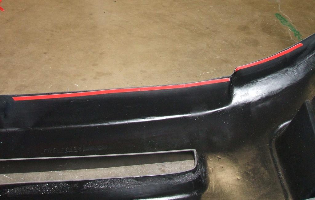 8. On the back of the front bumper cover there is an indentation. This is where you will apply the double sided tape.