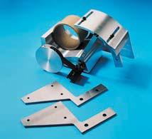 KNIFE SETTING FIXTURE The vernier measuring scale ensures quick and accurate positioning of the scissor slitting knives onto