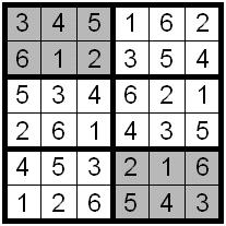EQUAL PRODUCT SUDOKU Every 2x2 region where the product