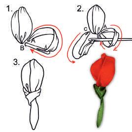 27 Flower 8 Using a pattern we can embroider a small rose, a bud or little