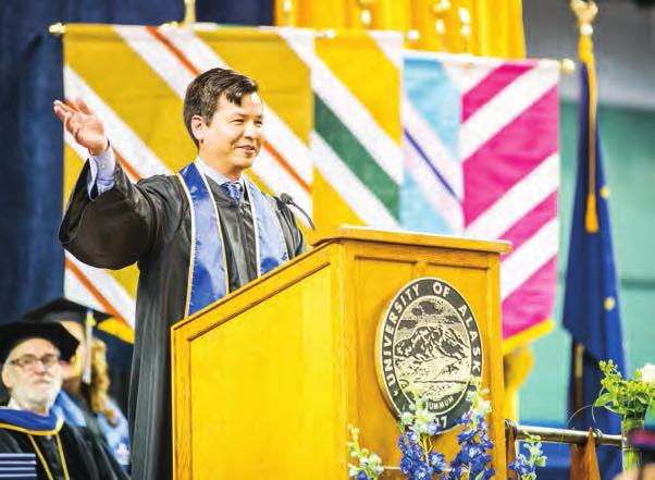 Schutt delivered the commencement address to the University of Alaska Fairbanks class of 2016 at their graduation ceremony on May 8.