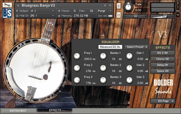 You can also Save/Recall up to si Presets for each Effect, and Save/Load