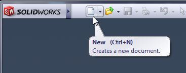 CREATE A NEW PART: SHAFT HANGER Start SolidWorks and Click.