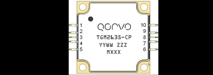 Part Number n/a n/a Printed Circuit Board Qorvo U1 n/a Qorvo C3, C6 10 uf, ±20 %, 50 V (1206), X5R Surface Mount Cap Various C2, C5, C8, C11 0.