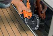 In conjunction with the FEIN oscillating power tools, the system has the ideal speed range and maximum
