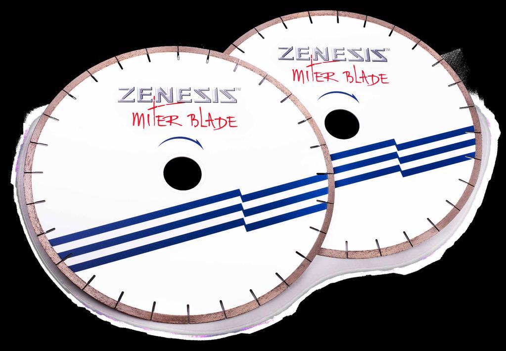 10 Products - Cutting ZENESIS Miter Bridge Saw Blades 10mm Miter cuts on granite and engineered stone pose particular challenges and require a specialized blade to get the desired results.