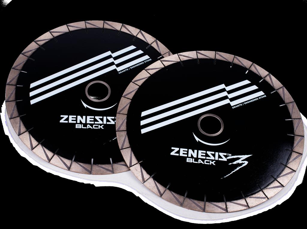 Products - Cutting 4 ZENESIS Black 3 Bridge Saw Blades 25mm The revolutionary ZENESIS technology distributes the diamond grit into patterned columns, gradually increasing and focusing the