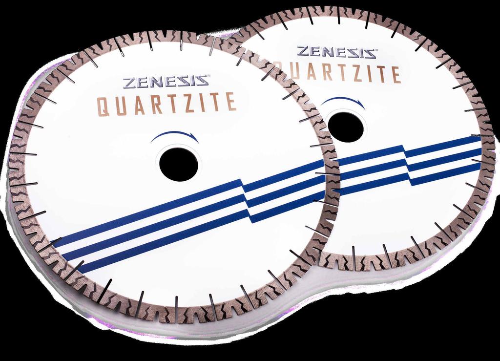 8 Products - Cutting ZENESIS Quartzite Bridge Saw Blades 20mm Quartzite is a unique natural rock made up of interlocking quartz crystals resulting in a remarkably dense and hard rock.