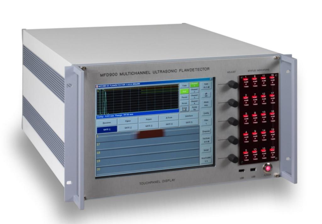 MFD900 The most industrial ultrasonic test system for flaw detection and thickness measurements Guaranteed the lowest possible down time over many years.