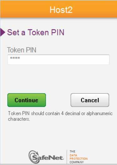 Step 5: Set-up your MobilePASS Token PIN After you activate your MobilePASS token, choose and enter your Personal
