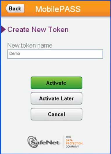 B) To enroll and activate your MobilePASS token for Windows Phone: 1. Double-click the icon to open the application.