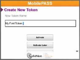D) To enroll and activate your MobilePASS token for BlackBerry: 1.