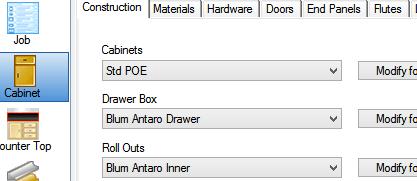 Room Attributes The Following system attributes are provided: S_Room_DFront_Screwon Draw Front Screwon Antaro Usage Menu Selections for a Job or Room.