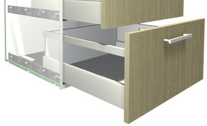 DESIGN ELEMENTS The Blum Antaro DESIGN ELEMENTS can be added to any C or D-Height drawer or rollout.