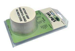 UGlu 650 Dashes Roll UGlu 700 DIY Pack UGlu 650 Dashes Roll features 20mil rubber based mounting adhesive squares 1/2 x 5/8 on a convenient roll.