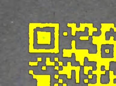 Dot-Code Printing a data QR code with an inkjet printer results in the creation of round or circular modules. An ideal printed module, however, should be square.