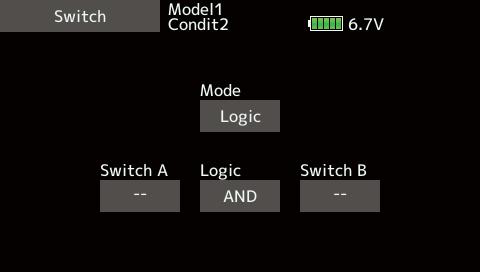 Logic switch (Condition select and DG1, DG2) The logic switch function lets you turn operation on and off by combining two switches.