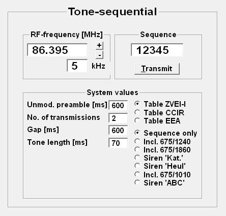 Transmission of a tone sequence Analog and POCSAG digital radio pager tester PS 622 / User Manual Every time the <OK> button is pressed, the recently keyed-in tone sequence is transmitted again (the