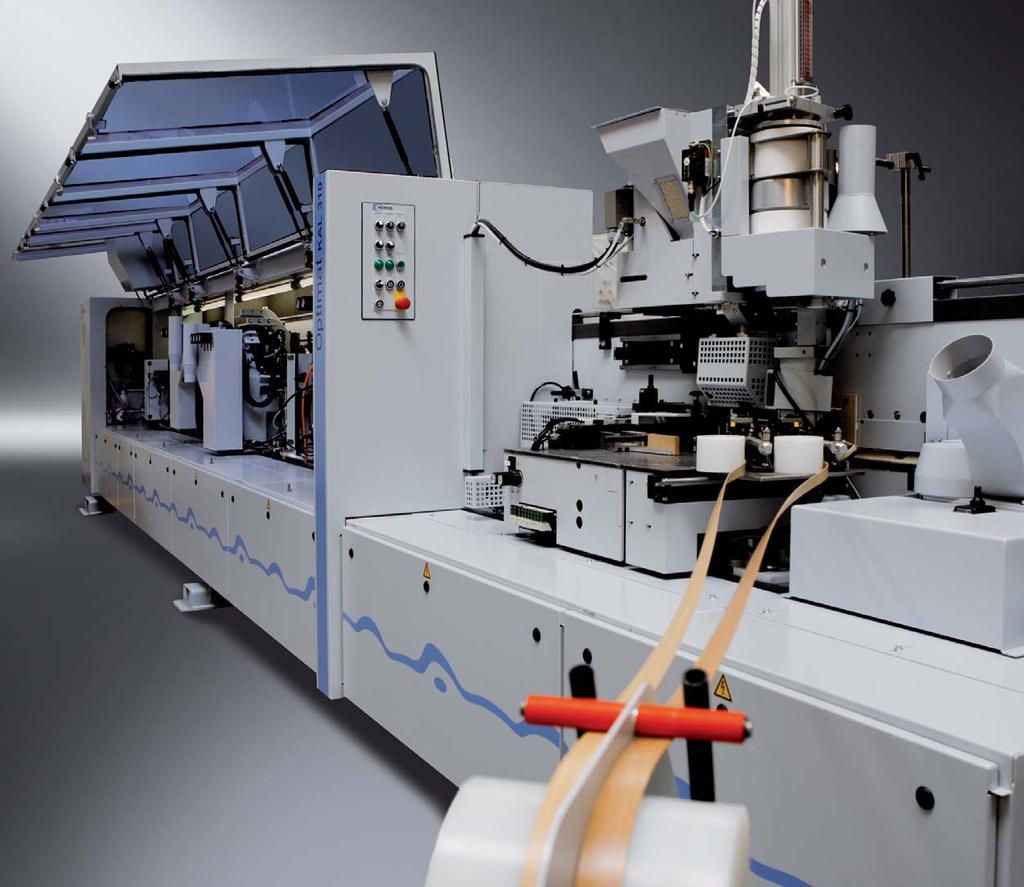The HOMAG standard: Optional machine equipment for made-to-measure results The KAL 300 models were designed to operate as typical throughfeed machines.