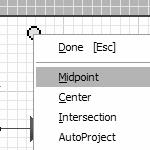 In order to locate the midpoint of the bottom edge, you need to project the bottom edge. 9.