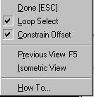 Offset The offset tool prompts the user to select the object to offset and the user then uses the mouse to drag and drop the offset copy to the approximate location.