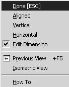 This submenu allows you to switch from Radius mode to Diameter mode simply by selecting that option.