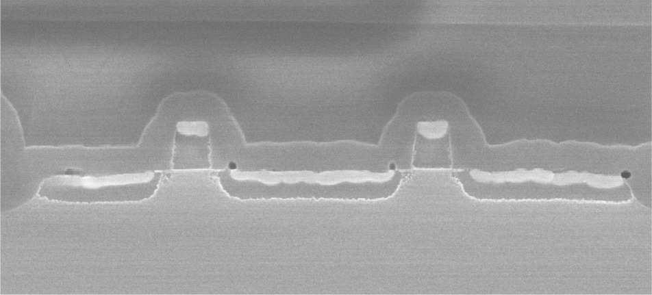 Cross section MOSFET, Photo